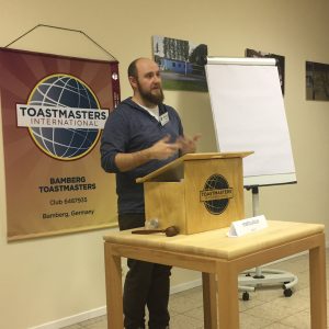 Toastmaster of the Evening Michael